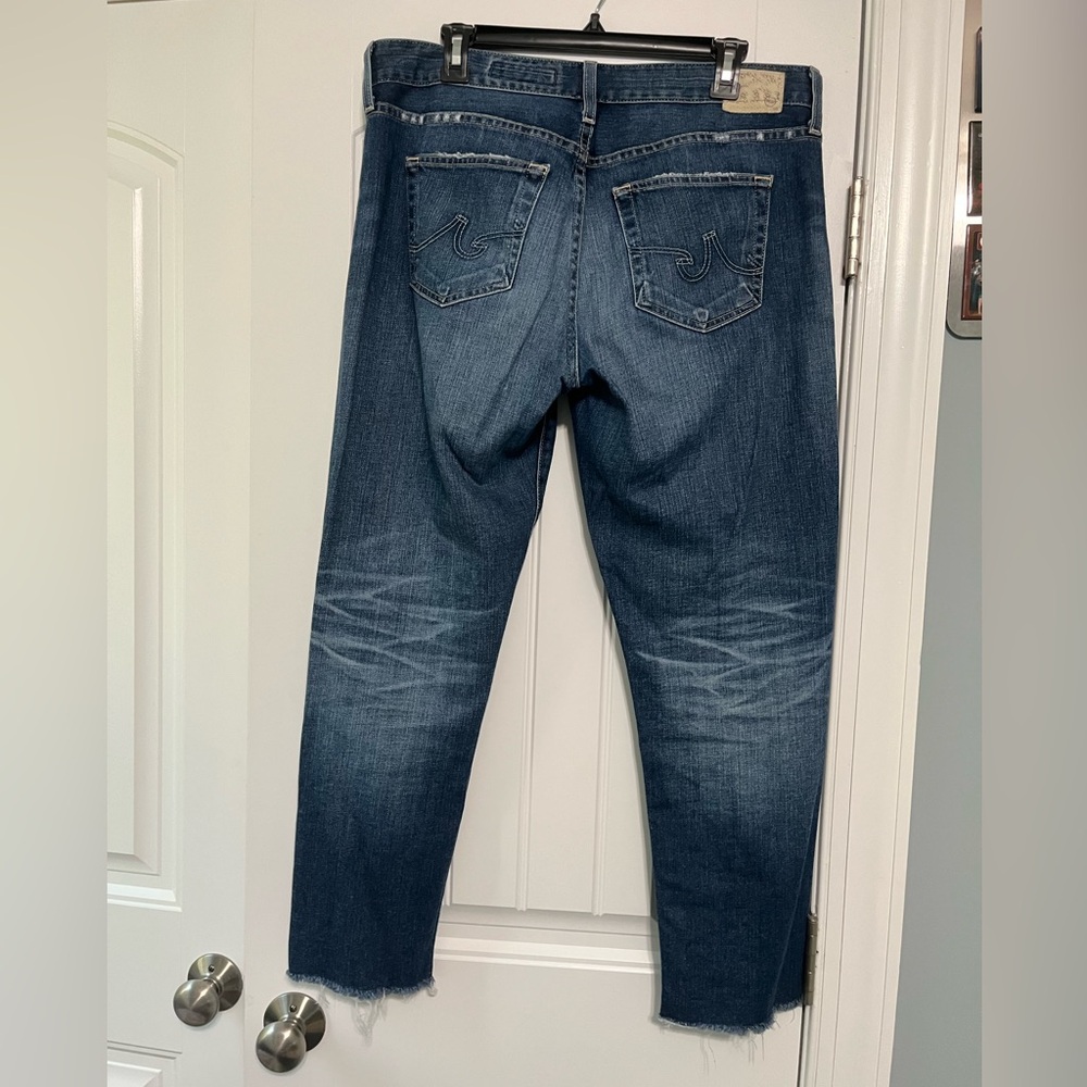 Ag Adriano Goldschmied Ex-boyfriend slim cropped mid rise slouchy slim jean